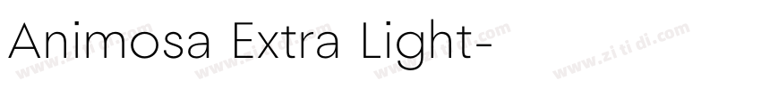 Animosa Extra Light字体转换